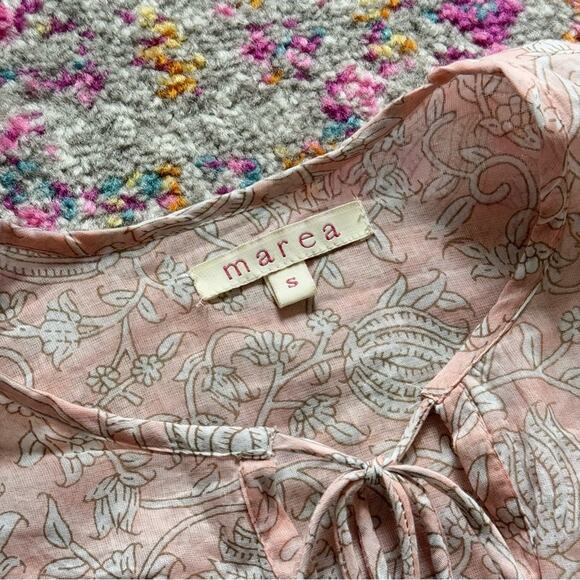 Marea Steph Blush Pink 3/4 Balloon Sleeves Slouchy Pullover Top Women’s Small - Picture 8 of 11